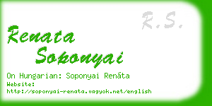 renata soponyai business card